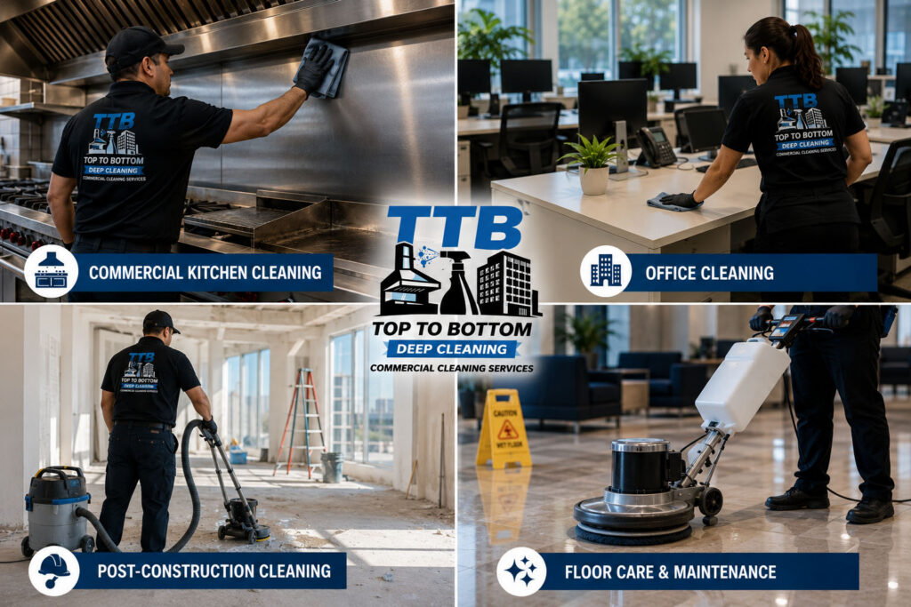We focus on thorough work, attention to detail, and consistent service to help businesses maintain clean, professional environments.